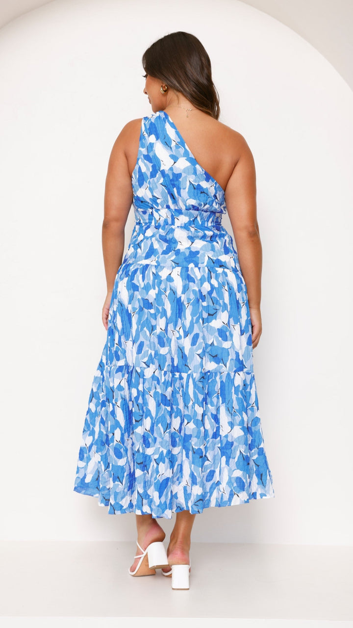Robe longue à fleurs asymétrique pour femme - Jaisa