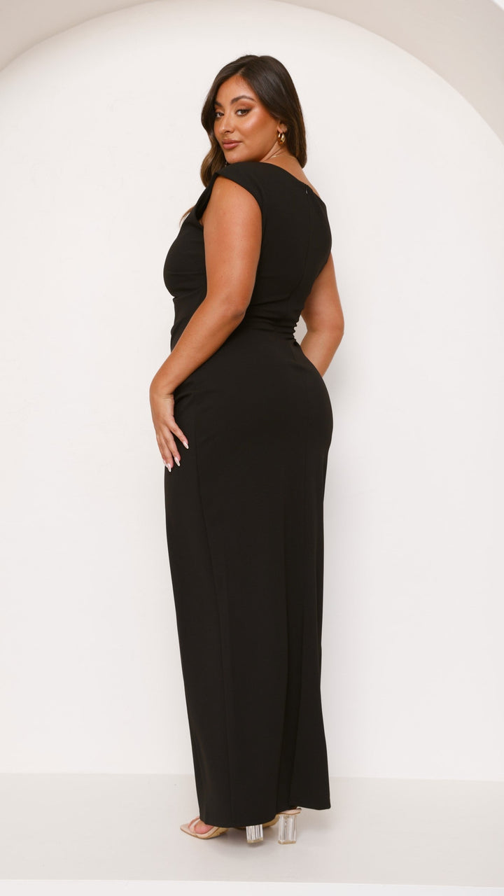 Robe longue élégante et moulante avec décolleté pour femme - Karely