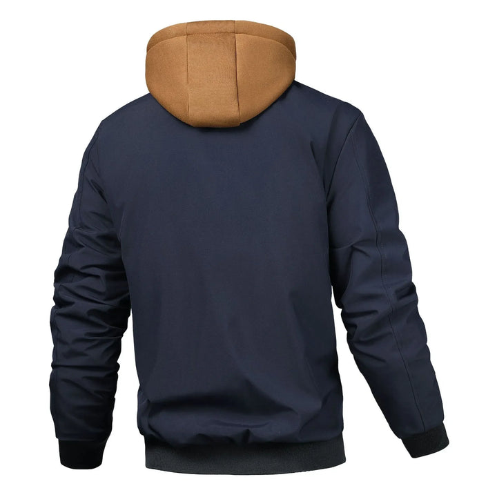 Blouson bomber matelassé homme style urbain capuche superposée - Damián