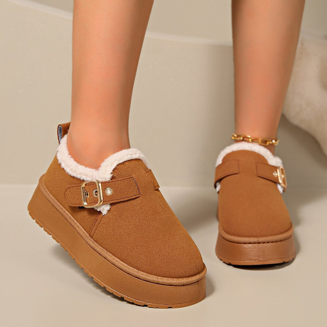 Bottines en daim à boucle pour femmes - Nidia