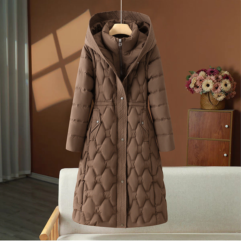 Manteau d'hiver long et matelassé pour femmes - Cassy