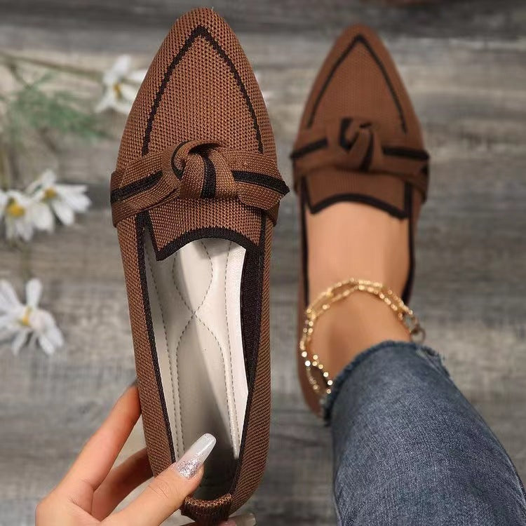 Chaussures plates à nœud tissé pour femmes - Selena