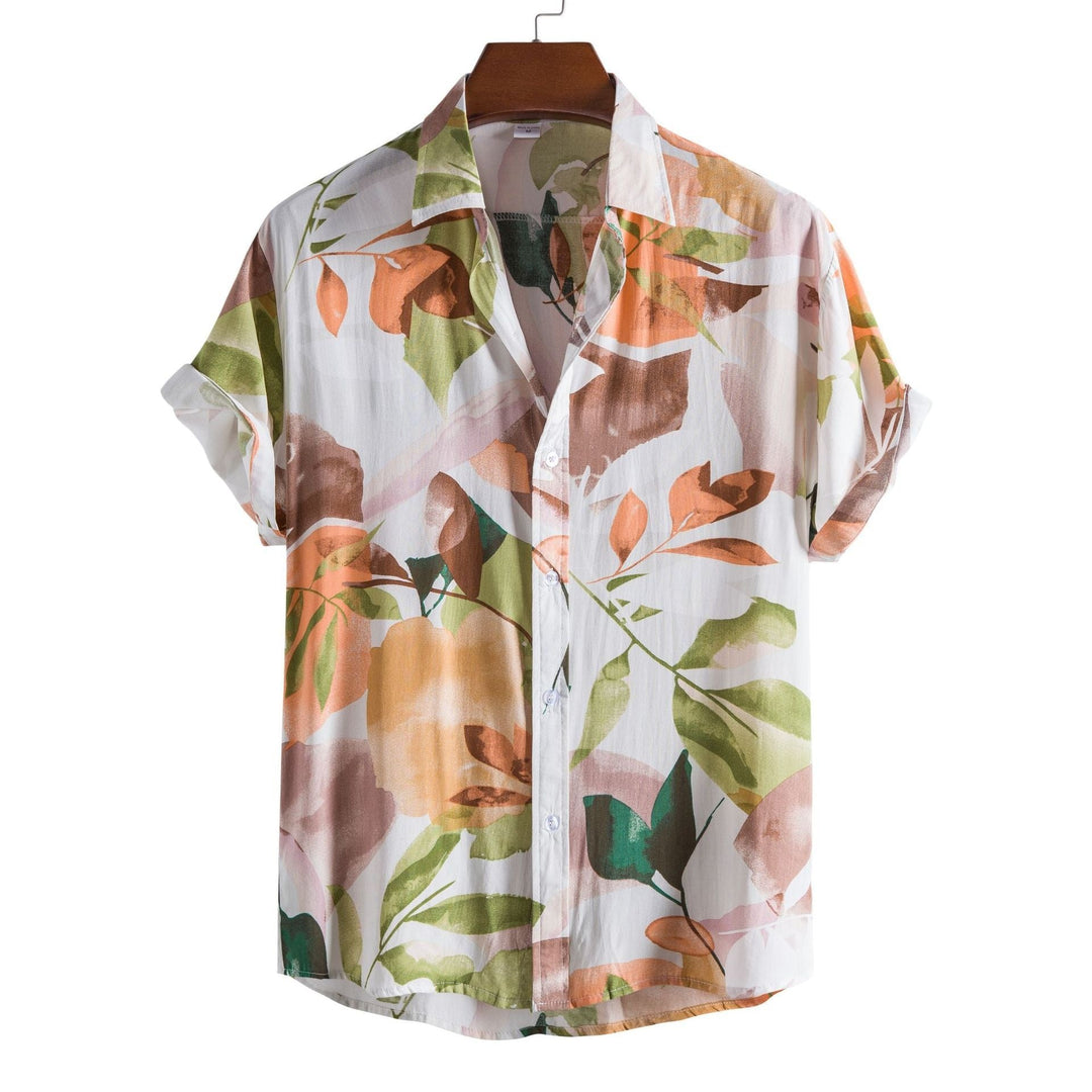 Chemise imprimée à manches courtes, légère et droite pour hommes - Elian