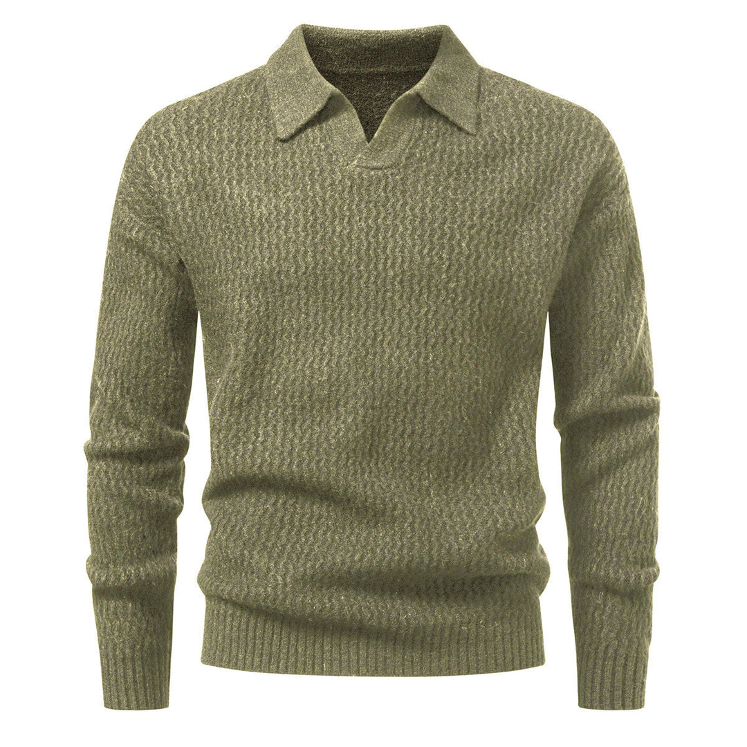 Pull homme en maille jacquard à col roulé - Raptor