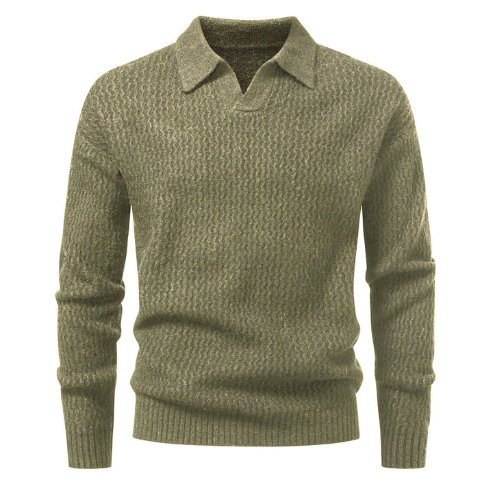 Pull homme en maille jacquard à col roulé - Raptor