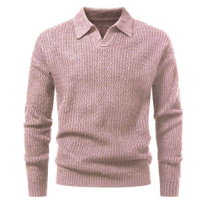 Pull homme en maille jacquard à col roulé - Raptor