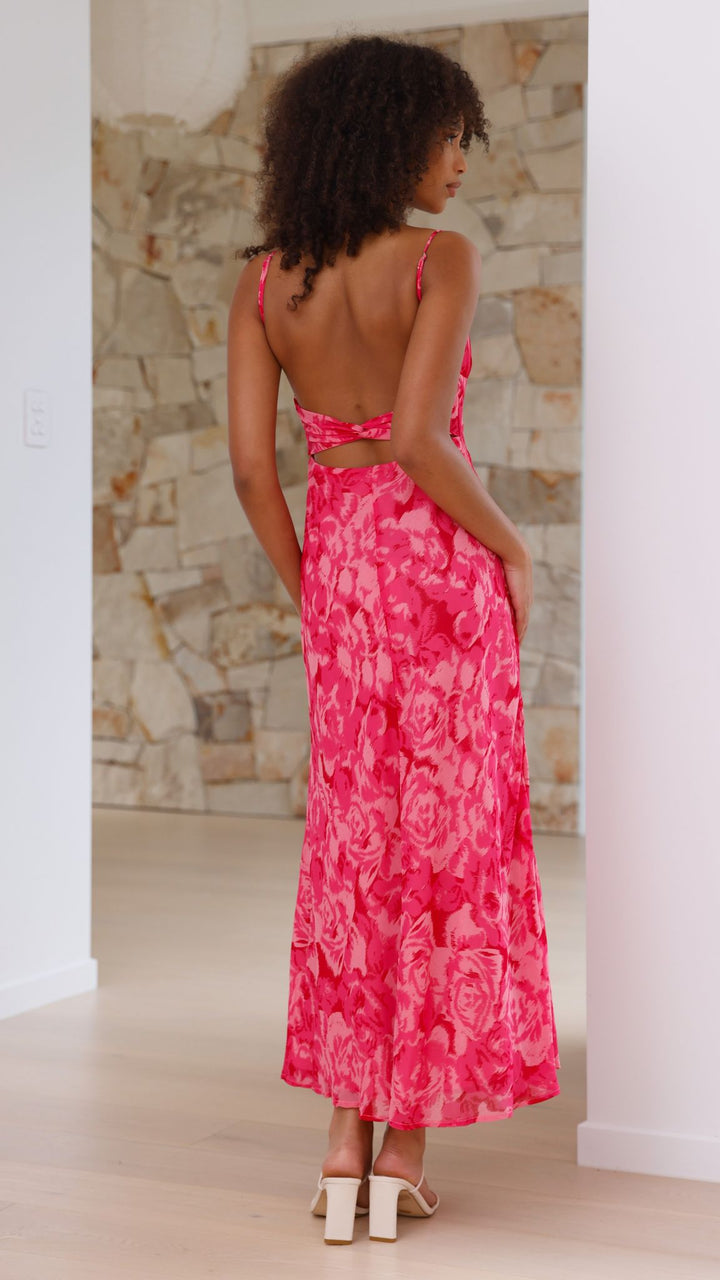 Robe midi à imprimé floral pour femme - Kenny