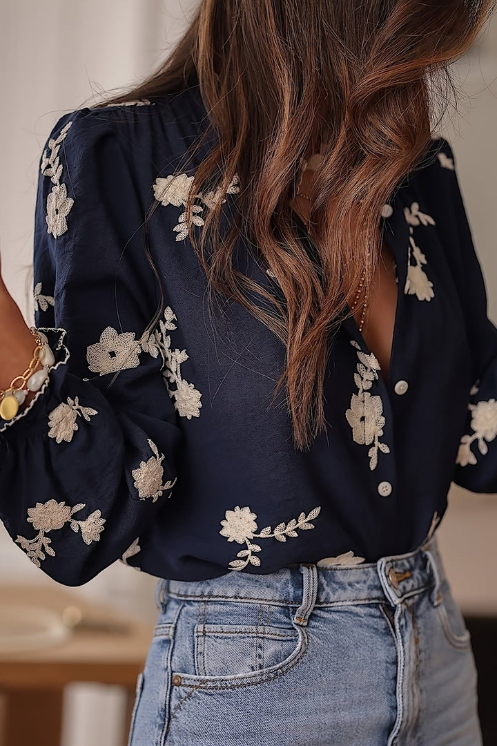 Chemisier à manches larges et imprimé floral pour femmes - Heidi