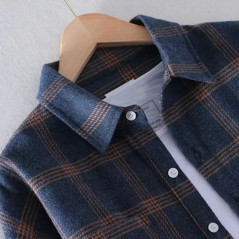 Chemise à manches longues à carreaux pour hommes - Noyel