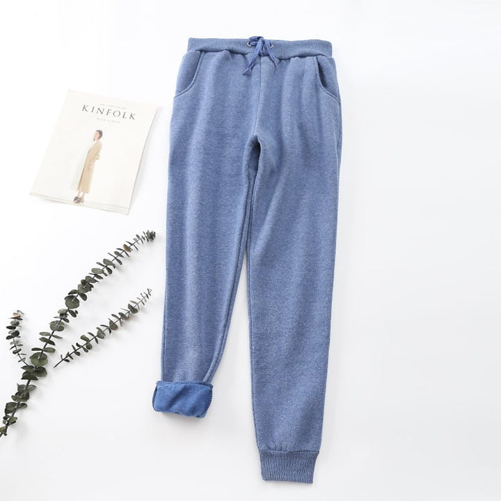 Pantalon femme avec effet velours à l'intérieur - Lureta