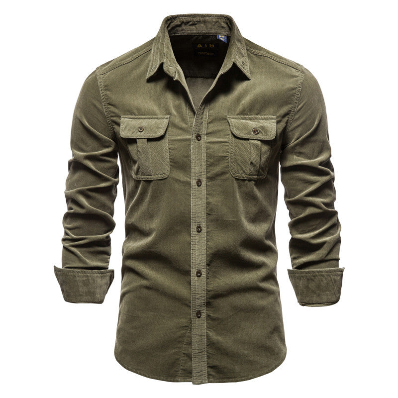 Chemise homme à manches longues et poches avant - Kelven