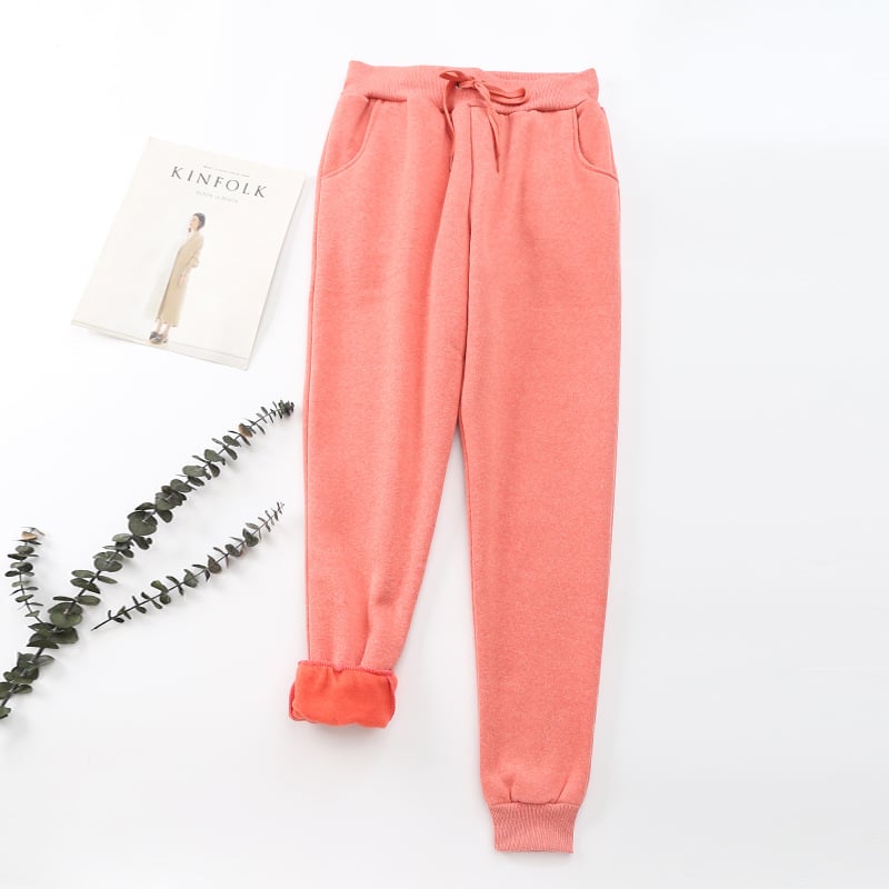 Pantalon femme avec effet velours à l'intérieur - Lureta