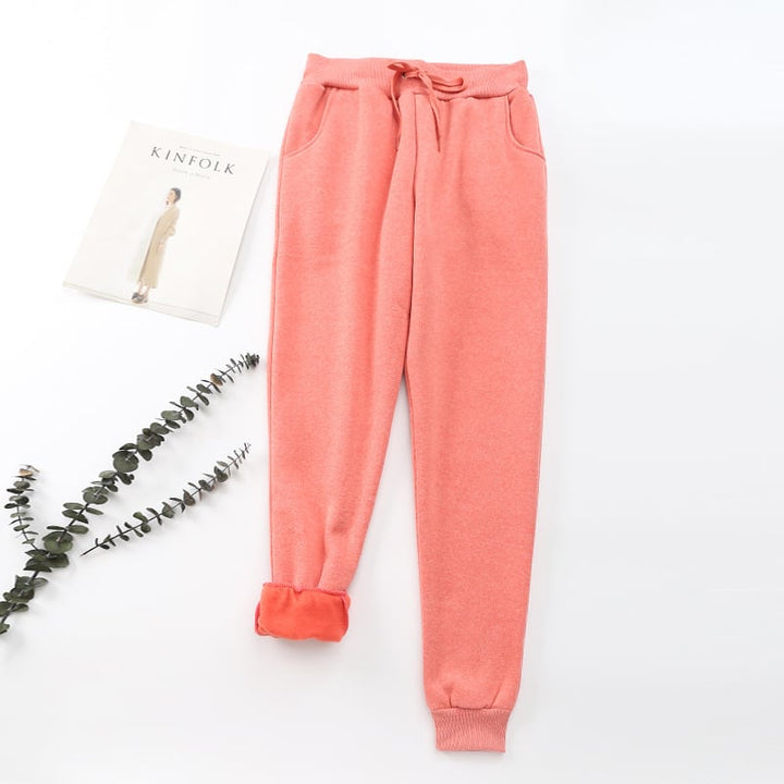 Pantalon femme avec effet velours à l'intérieur - Lureta