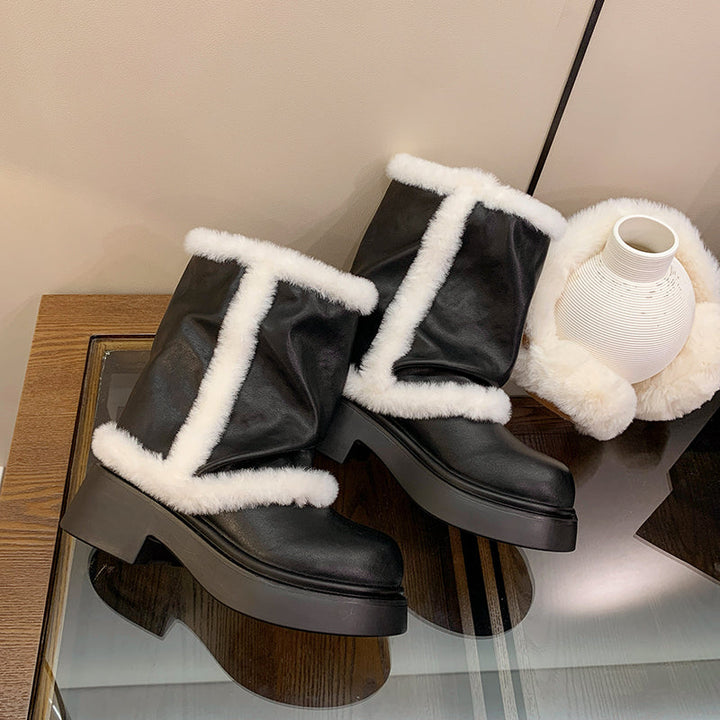 Bottes d'hiver pour femmes avec doublure souple - Elsbethr