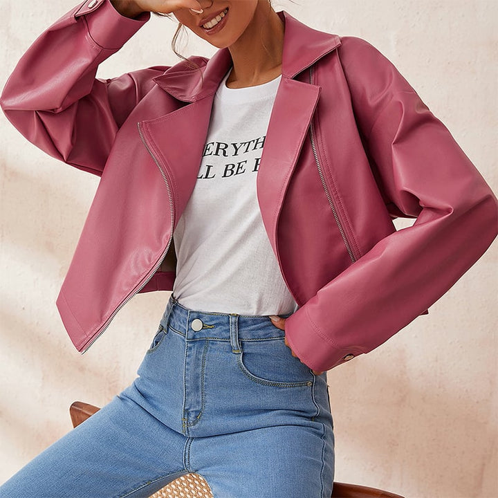 Veste courte zippée de style urbain pour femmes - Sirel