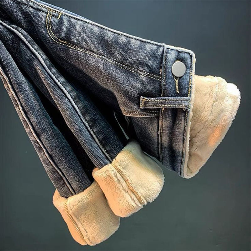 Pantalon à effet thermique pour femmes avec doublure en polaire - Aurelise