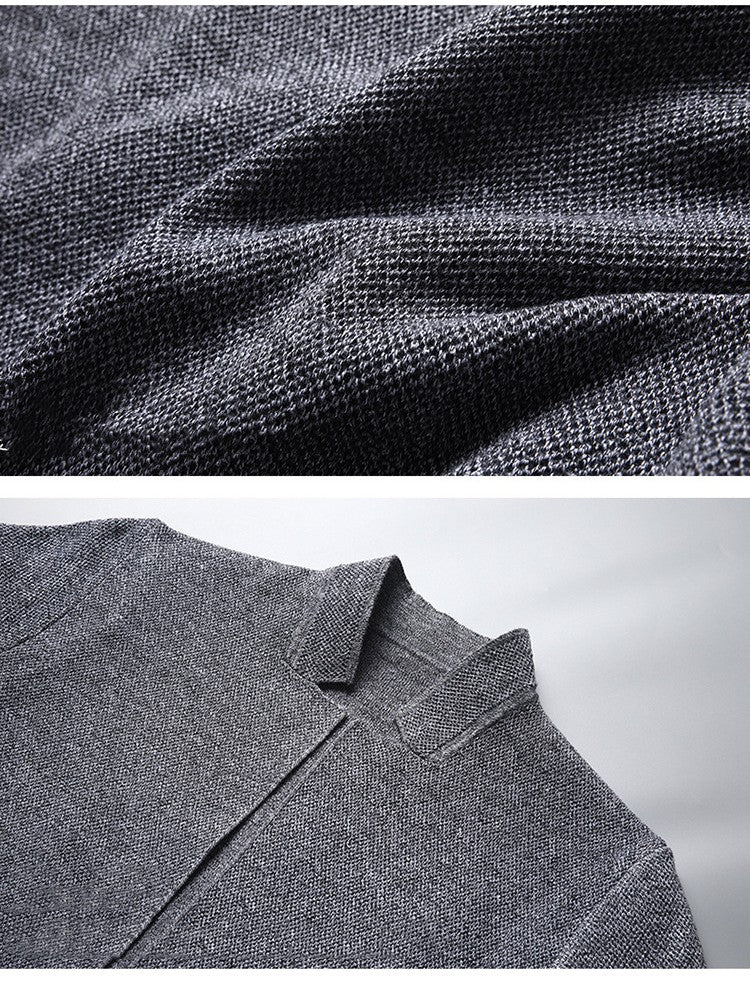 Cardigan en maille pour homme avec col mao - Karl