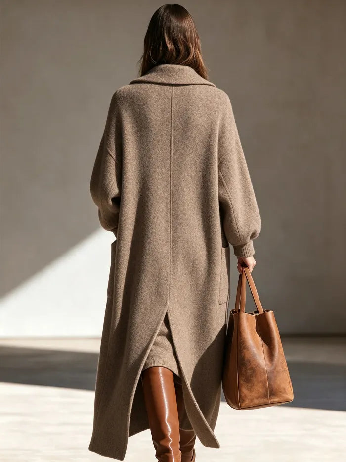 Manteau long pour femme à revers - Mara