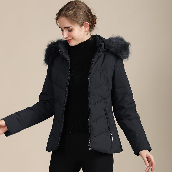 Veste à capuche en polaire matelassée pour femme - Nerise