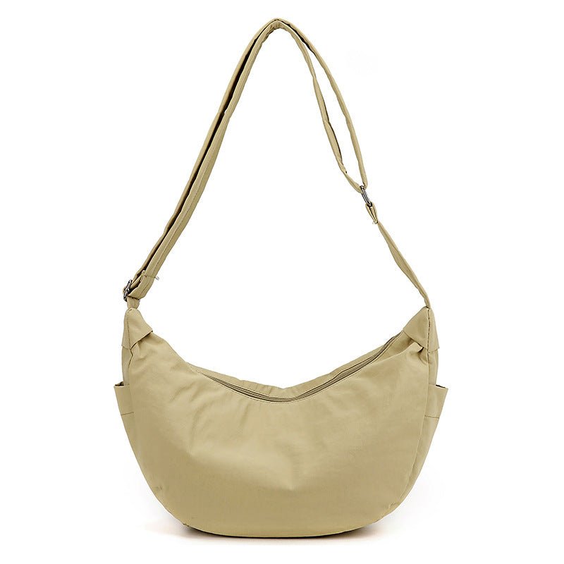 Sac à bandoulière pour femme en forme de demi-lune, grande capacité, bandoulière réglable - Manon