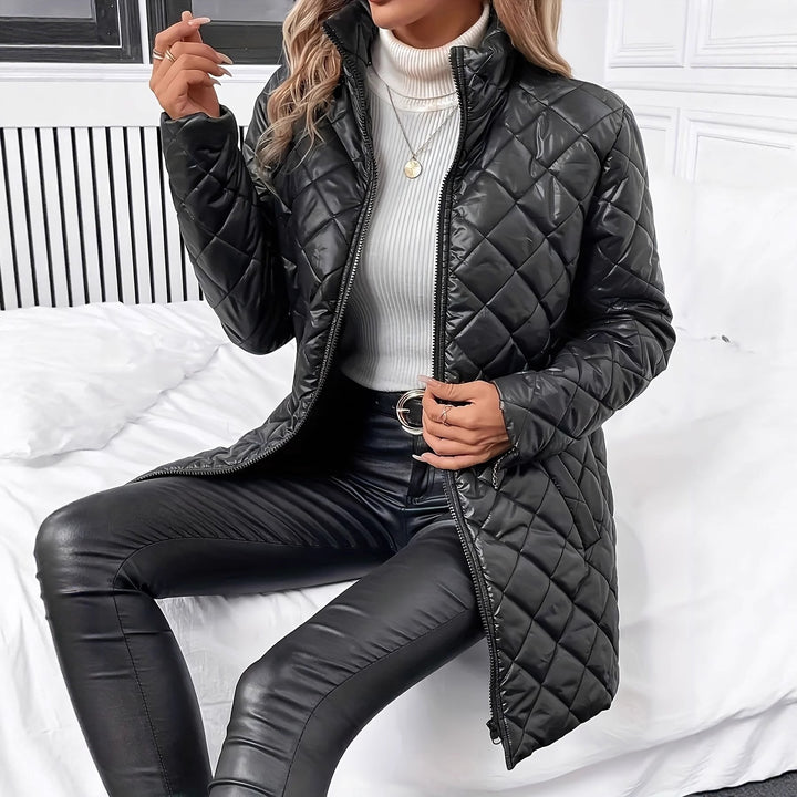 Manteau matelassé à effet de fourrure pour femme - Simone