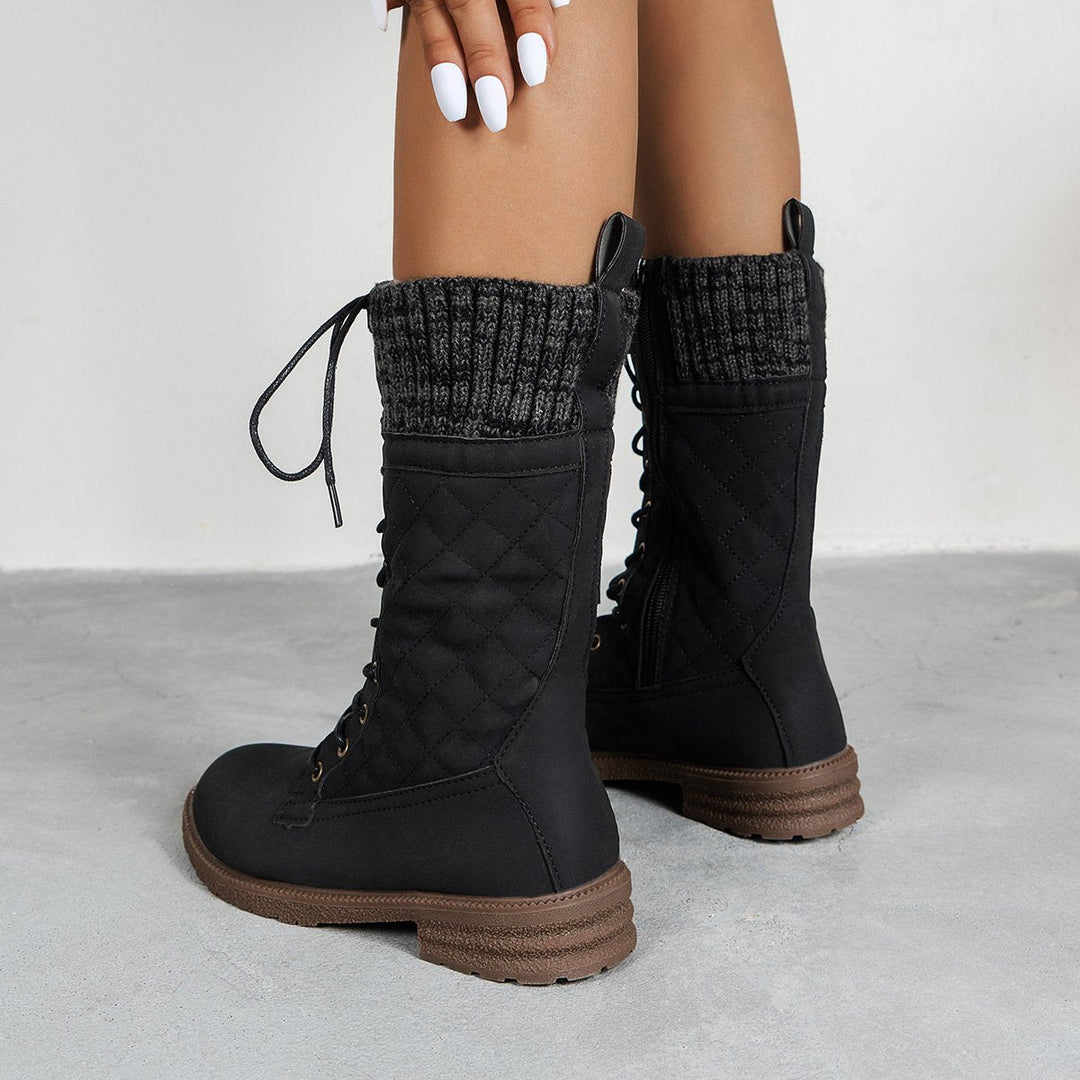 Bottes hautes matelassées pour femmes - Irina