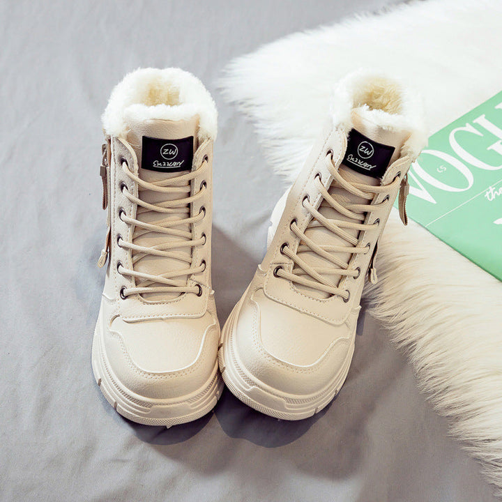Bottes à lacets à effet thermique pour femme - Maïelle