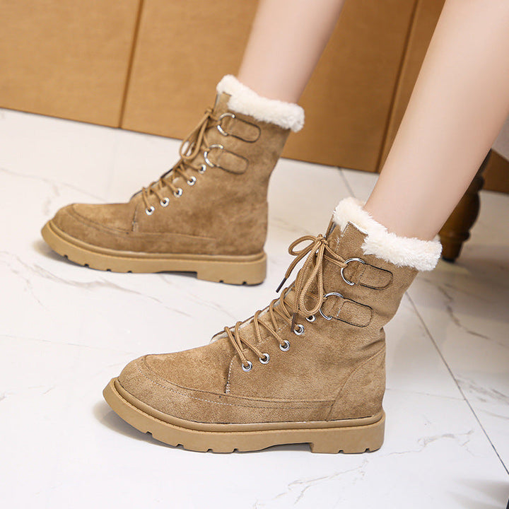 Bottes à lacets à effet thermique pour femmes - Solianne