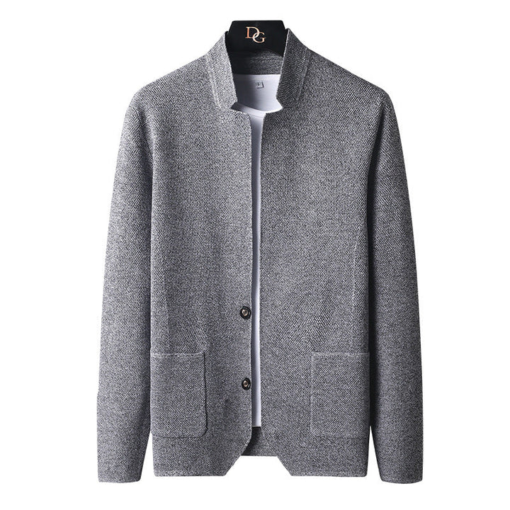 Cardigan en maille pour homme avec col mao - Karl