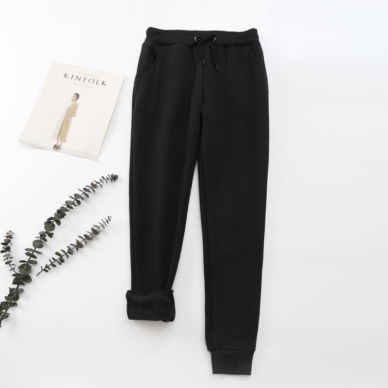 Pantalon femme avec effet velours à l'intérieur - Lureta