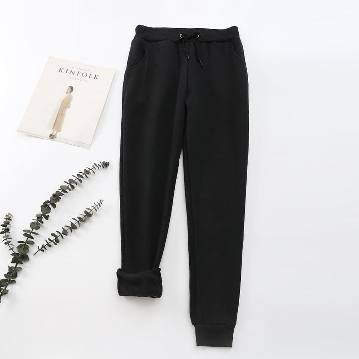 Pantalon femme avec effet velours à l'intérieur - Lureta