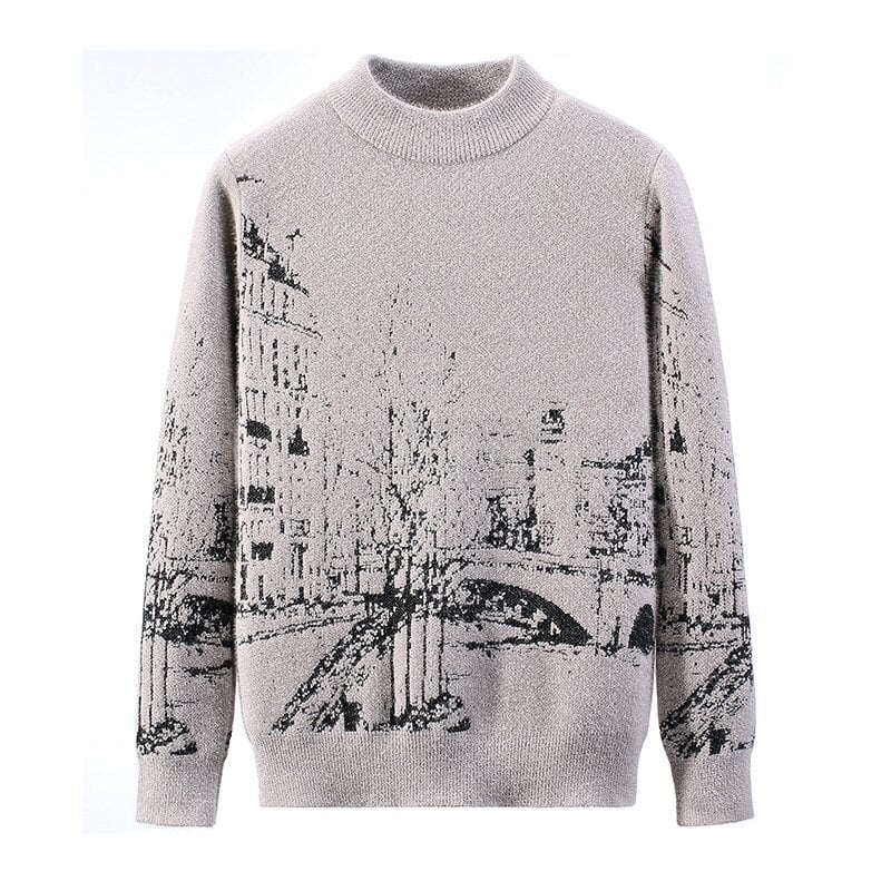 Pull homme en maille épaisse effet urbain - Naël