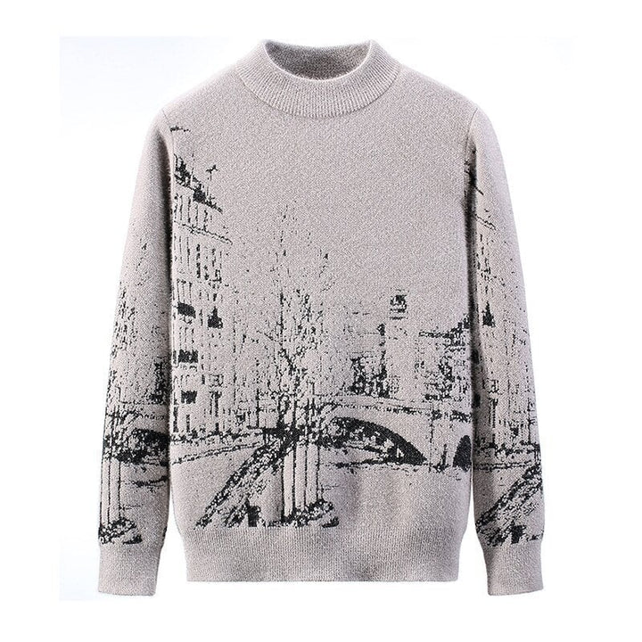 Pull homme en maille épaisse effet urbain - Naël