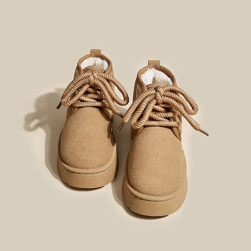 Bottes pour femmes à effet enveloppant en peluche - Lanyra