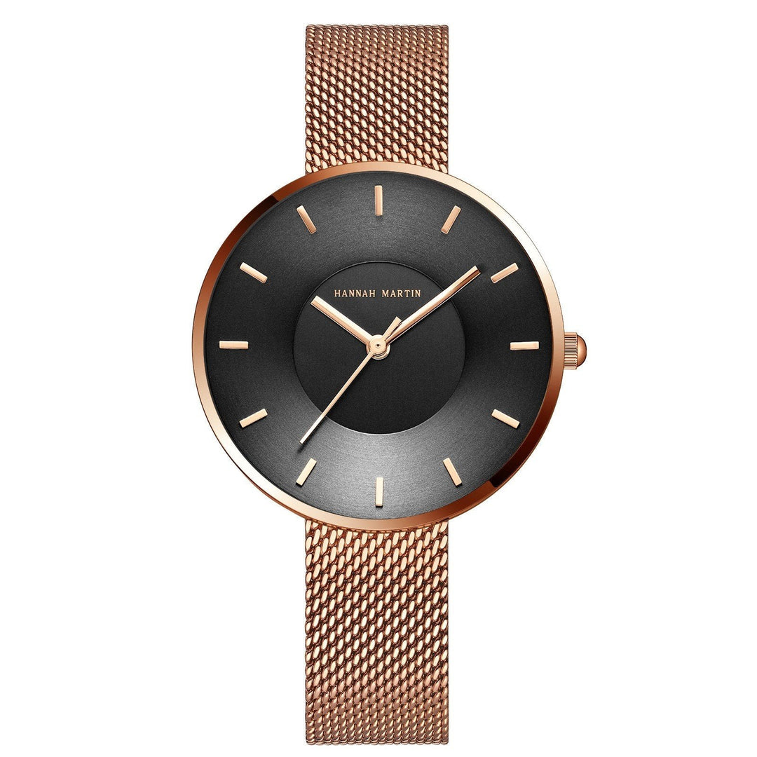 Montre en maille pour femmes, minimaliste et élégante