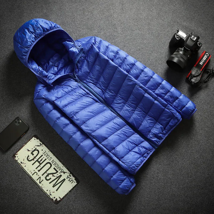 Veste matelassée légère avec capuche et fermeture éclair pour hommes - Tidus