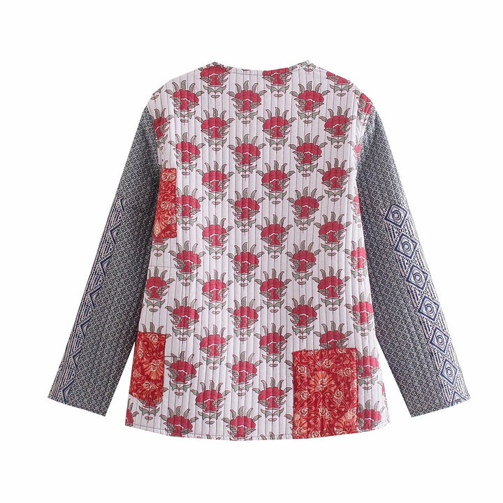 Veste printanière à imprimé patchwork pour femmes - Gerlinde
