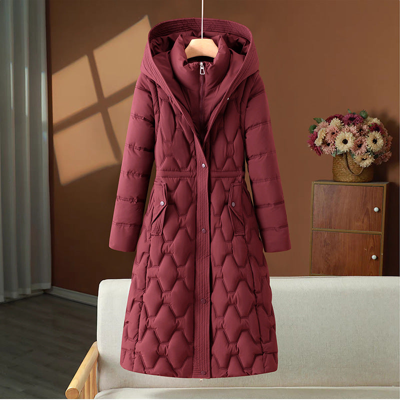 Manteau d'hiver long et matelassé pour femmes - Cassy