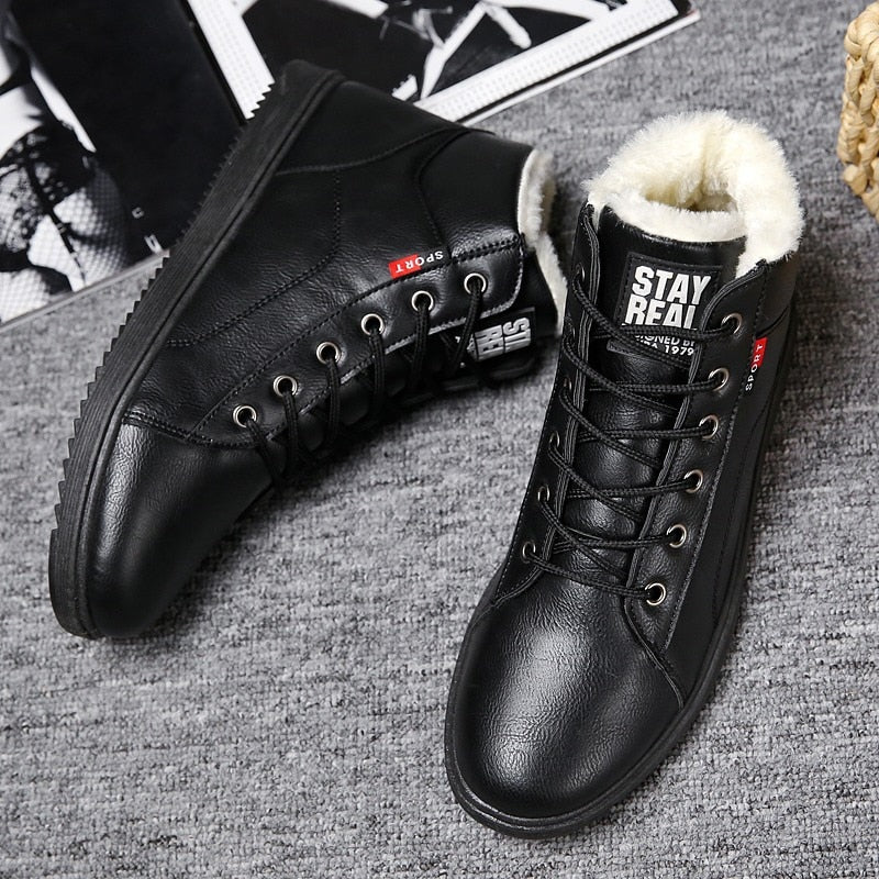 Bottes intérieures chaudes en laine polaire pour hommes - Renlor