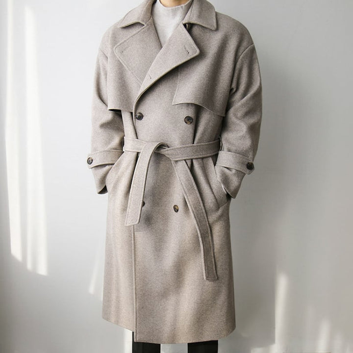 Manteau d'hiver en laine épaisse pour homme - Mareon