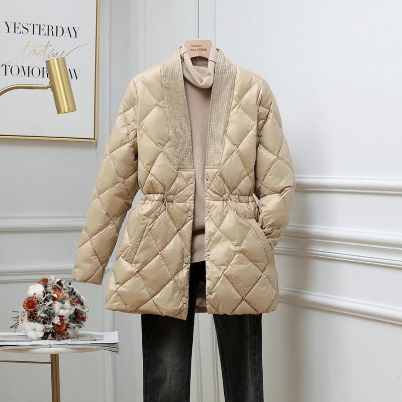 Veste matelassée pour femmes avec ajustement à la taille - Elvira