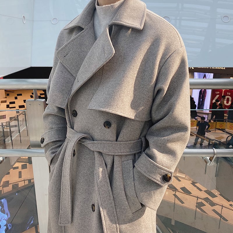 Manteau d'hiver en laine épaisse pour homme - Mareon