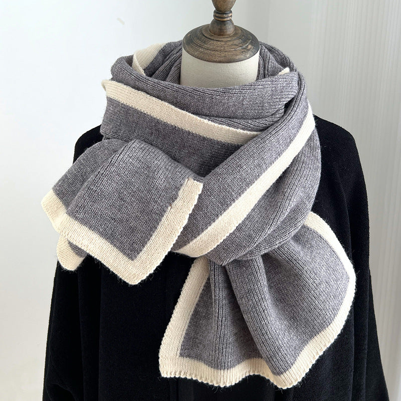 Echarpe femme, tricot doux, double tricot - Veraly