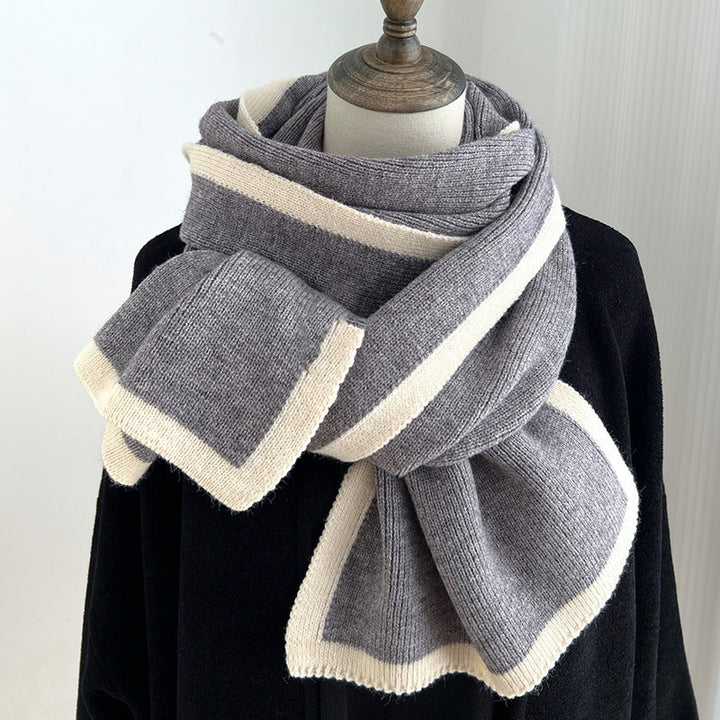 Echarpe femme, tricot doux, double tricot - Veraly
