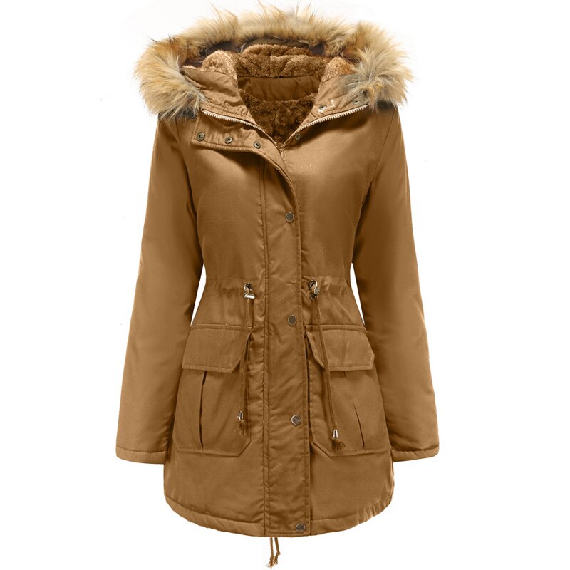 Veste d'hiver pour femme avec capuche en fourrure - Soria