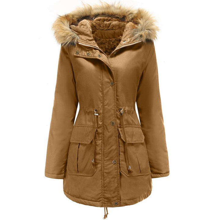 Veste d'hiver pour femme avec capuche en fourrure - Soria