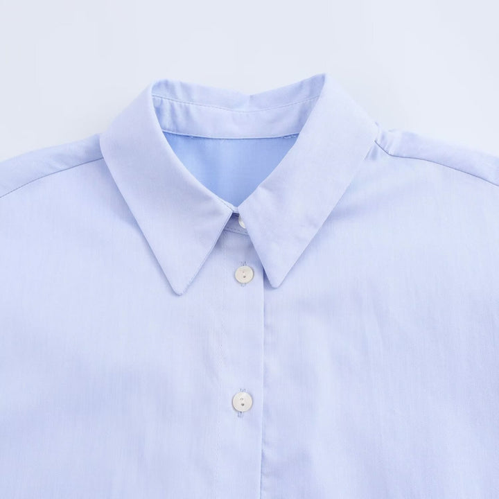 Chemisier oversize pour femme avec col classique et fermeture à boutons sur le devant - Mackenzie