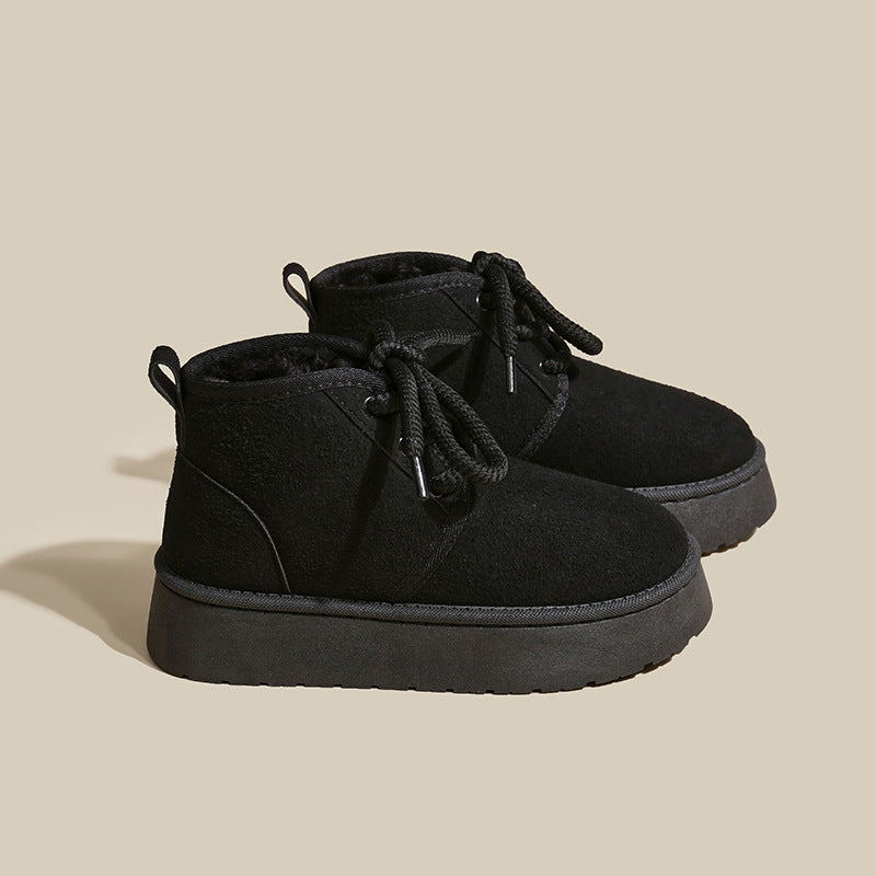 Bottes pour femmes à effet enveloppant en peluche - Lanyra