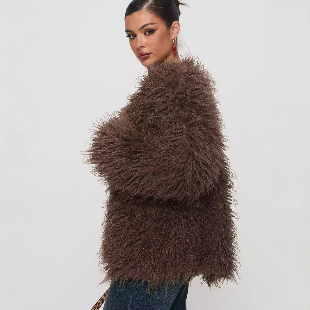 Manteau pour femme avec texture duveteuse - Maelinne
