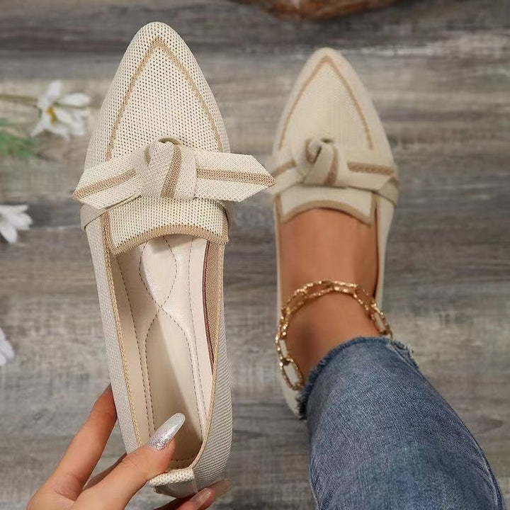 Chaussures plates à nœud tissé pour femmes - Selena